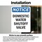 Signmission Domestic Water Shutoff Valve, 7 in W x Rectangle, Vinyl Decal OS-2PACK-NS-D-710-V-11455 - alternate 3